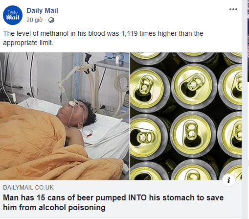 Báo chí quốc tế rầm rộ đưa tin về người đàn ông Việt Nam được truyền 15 lon bia vào cơ thể để giải độc rượu - Ảnh 2.