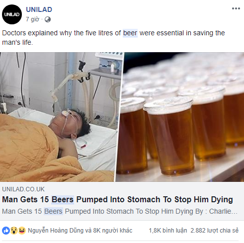 Báo chí quốc tế rầm rộ đưa tin về người đàn ông Việt Nam được truyền 15 lon bia vào cơ thể để giải độc rượu - Ảnh 4.