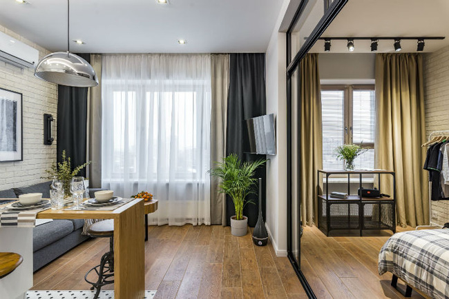 Vỏn vẹn 25m² nhưng căn hộ nhỏ với vẻ ngoài độc đáo vẫn khiến người xem mãn nhãn vì sự kết hợp siêu mượt mà - Ảnh 10. Vỏn vẹn 25m² nhưng căn hộ nhỏ với vẻ ngoài độc đáo vẫn khiến người xem mãn nhãn vì sự kết hợp siêu mượt mà - Ảnh 10.