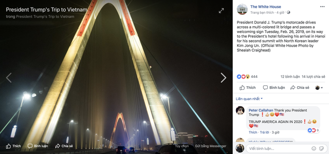 Cầu Nhật Tân xuất hiện trên fanpage của Nhà Trắng sau khi Tổng thống Trump tới Việt Nam - Ảnh 7.