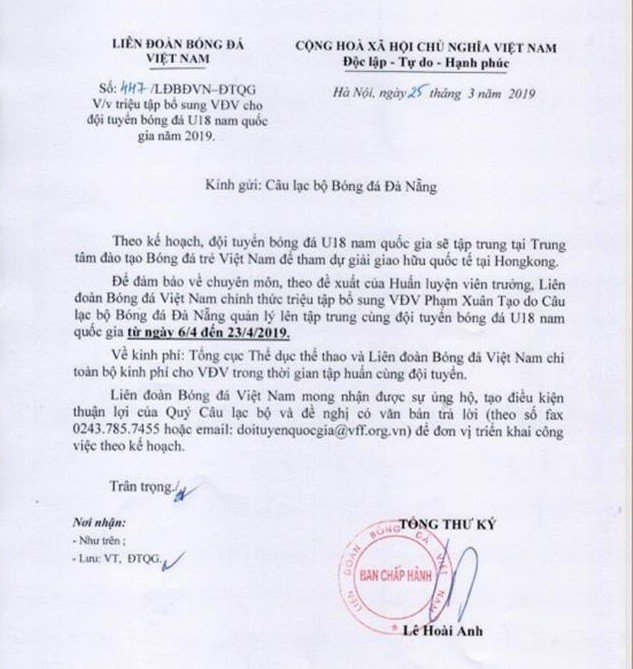Tiểu Công Phượng được gọi bổ sung vào thành phần U18 Việt Nam - Ảnh 1.