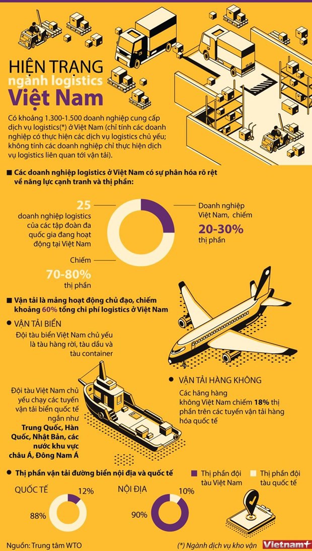 [Infographics] Hiện trạng ngành logistics tại Việt Nam - Ảnh 1.