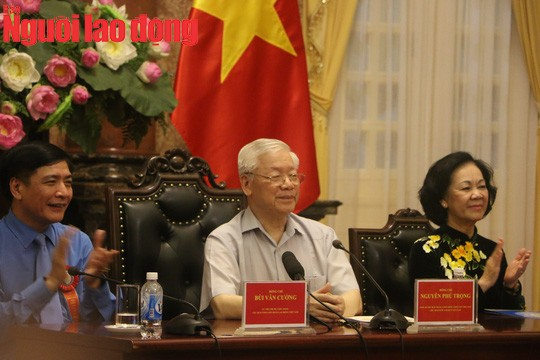 Tổng Bí thư, Chủ tịch nước Nguyễn Phú Trọng gặp mặt cán bộ Công đoàn tiêu biểu  - Ảnh 3.