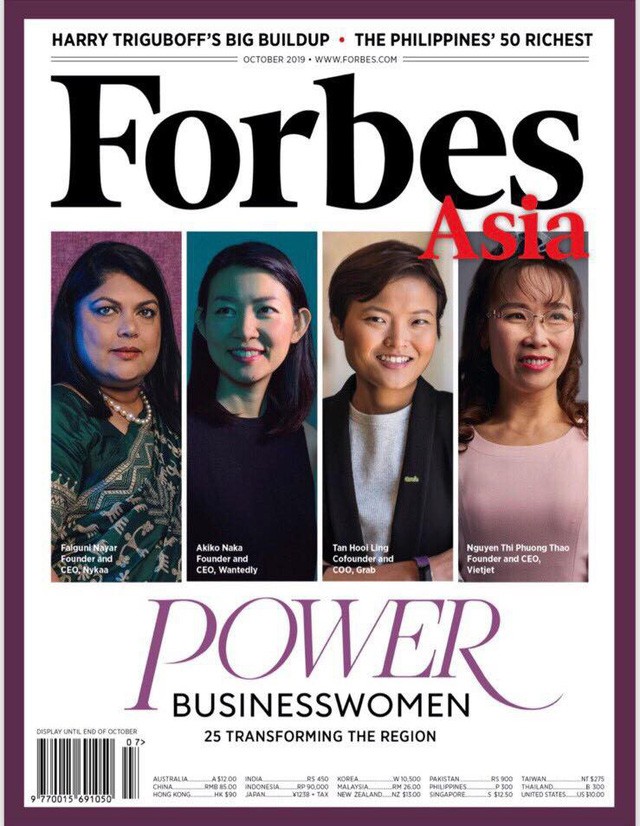 Danh sách Nữ doanh nhân quyền lực nhất châu Á 2019 của Forbes: CEO Vietjet Nguyễn Thị Phương Thảo đã làm nên lịch sử trong ngành hàng không - Ảnh 1.