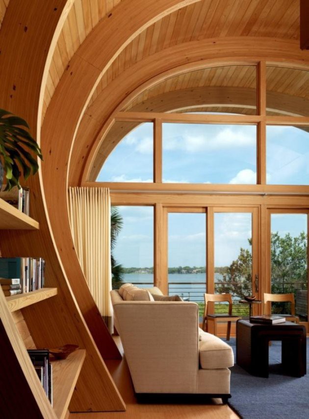 Ngôi nhà lơ lửng giữa rừng cây có view nhìn ra hồ tuyệt đẹp - Ảnh 5. Ngôi nhà lơ lửng giữa rừng cây có view nhìn ra hồ tuyệt đẹp - Ảnh 5.