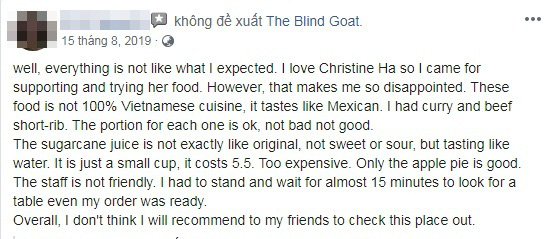 Đại diện nhà hàng của Christine Hà lên tiếng sau khi bị đầu bếp Việt chê dở lẫn miệt thị: Chính những người như anh ấy khiến ẩm thực Việt không thể được thế giới biết đến - Ảnh 10.