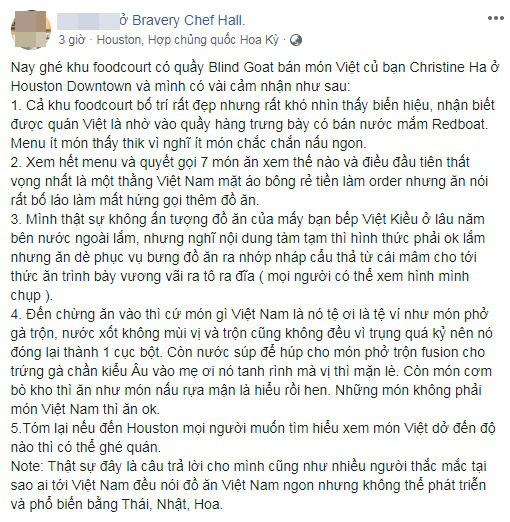 Đại diện nhà hàng của Christine Hà lên tiếng sau khi bị đầu bếp Việt chê dở lẫn miệt thị: Chính những người như anh ấy khiến ẩm thực Việt không thể được thế giới biết đến - Ảnh 3.