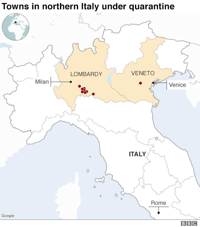 Italy: Số ca nhiễm đã lên tới 270, đường phố im ắng như những thị trấn ma - Ảnh 1.