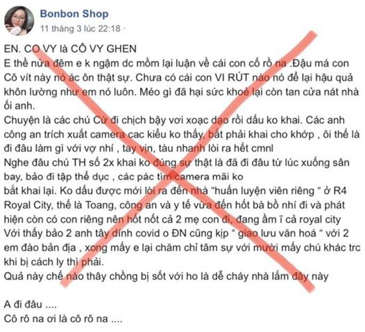 Nhiều người bị xử lý vì đăng tin bệnh nhân thứ 21 có bồ nhí, con riêng - Ảnh 1.