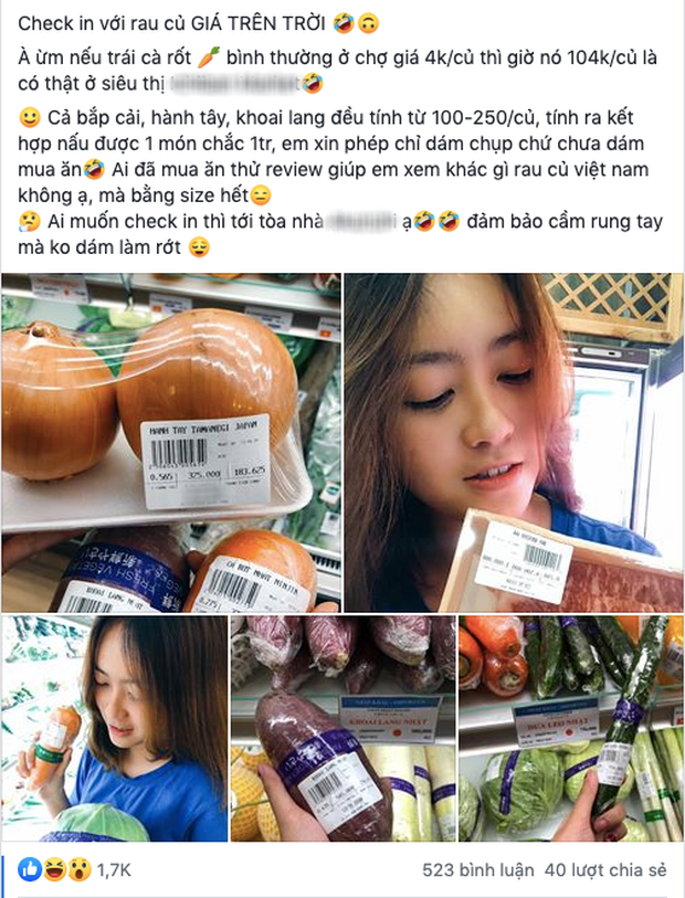 Lần đầu trải nghiệm siêu thị Nhật tại Việt Nam, cô gái “sốc” trước mức giá rau củ ngoại nhập: Món rẻ nhất cũng từ hàng trăm nghìn trở lên? - Ảnh 1.
