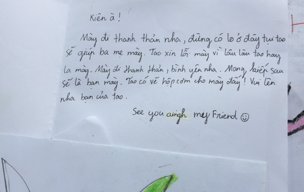  Quặn lòng những cánh thư bạn cùng lớp viết gửi nam sinh vừa ra đi vì cây phượng đổ: Tao có vẽ hộp cơm cho mày đấy  - Ảnh 9.
