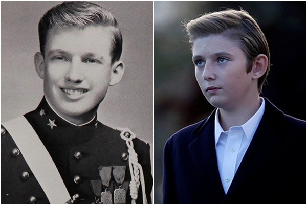 Minh chứng cho thấy hoàng tử Nhà Trắng Barron Trump giống cha như 2 giọt nước, thừa hưởng nhan sắc thời trẻ của Tổng thống Mỹ - Ảnh 3.