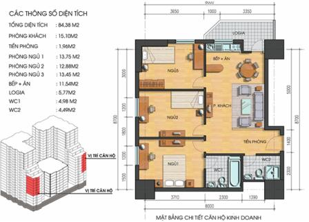 Tổng quan và quy mô Song Hong Park View (Thanh Cong II Building) 32dts dt ch2 Tổng quan và quy mô Song Hong Park View (Thanh Cong II Building)