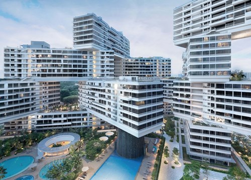 Mặt bằng xây dựng là 170.000 m2, với kết cấu đặc biệt của khu nhà, công trình được phủ xanh toàn bộ