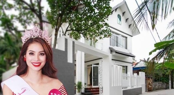 Căn nhà 2 tầng với thiết kế sang trọng, hiện đại nổi bật với màu trắng bắt mắt.