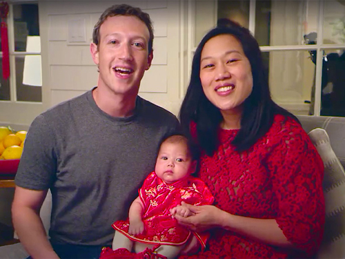 Gia đình hạnh phúc của ông chủ Facebook.
