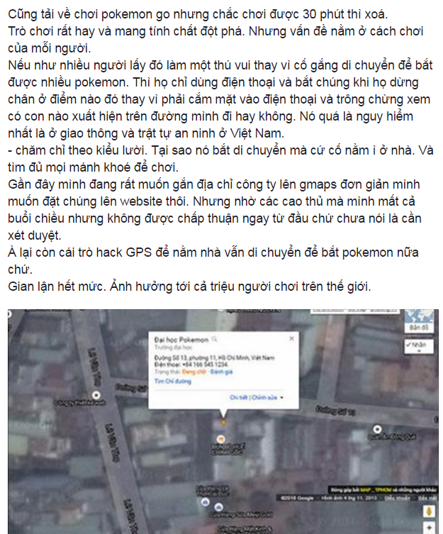  Công việc của nhiều người bị ảnh hưởng bởi trò Pokemon Go. Ảnh chụp màn hình. 