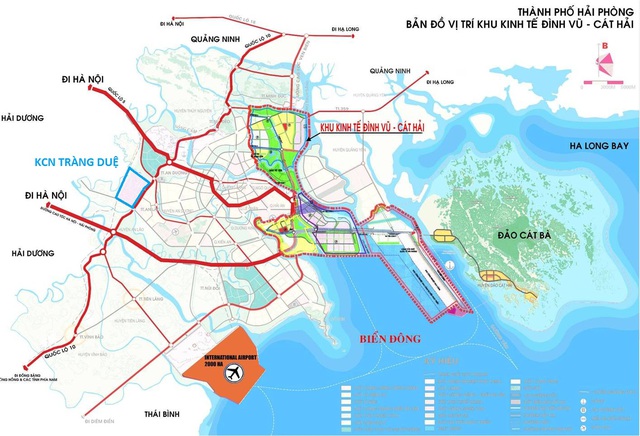 
Vị trí, mạng lưới kết nối giao thông của đảo Cát Hải, Cát Bà

