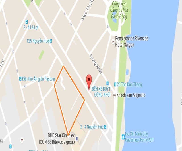 Vị trí khu đất tứ giác vàng trên đường Nguyễn Huệ bất cư công ty địa ốc nào cũng thèm muốn