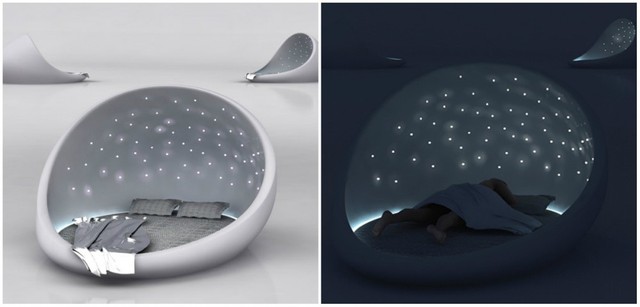Với chiếc giường bầu trời sao này bạn sẽ được thỏa sức đắm mình trong không gian vũ trụ bao la.
