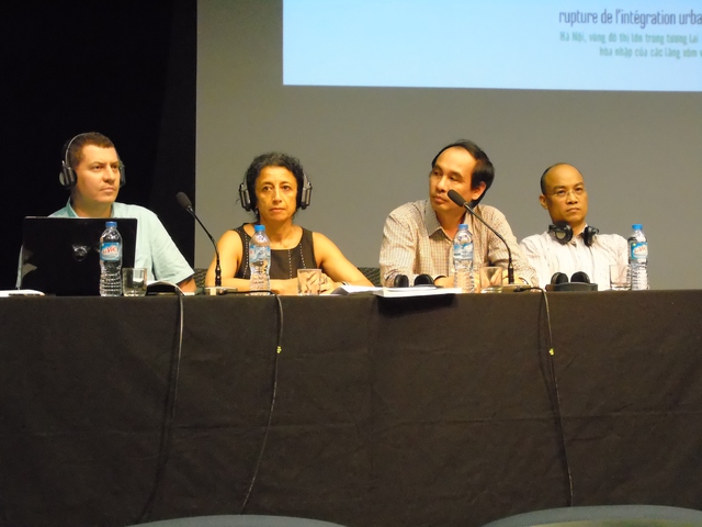 
Nhóm nghiên cứu trong cuộc hội thảo (Từ trái qua phải: Emmanuel Cerise, Sylvie Fanchetta, Đào Thế Anh, Nguyễn Văn Sửu) - Ảnh: Phan Minh
