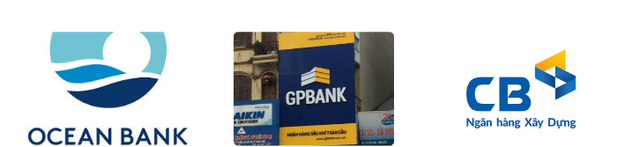  GPBank và VNCB đã có diện mạo mới, còn OceanBank vẫn như cũ 