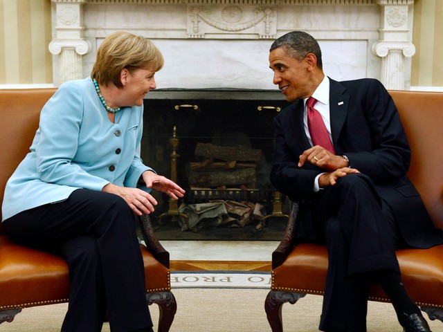 
Trong cuộc gặp chia tay, Tổng thống Obama gọi bà Merkel là “đối tác nổi bật” đồng thời gọi bà là một nhà lãnh đạo “xuất sắc”. Ảnh: Reuters
