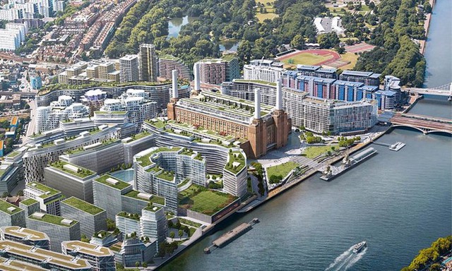 Nhà máy điện Battersea nằm tại bờ phía Nam của dòng sông Thames, thuộc quận Nine Elms, phía Tây Nam của London.