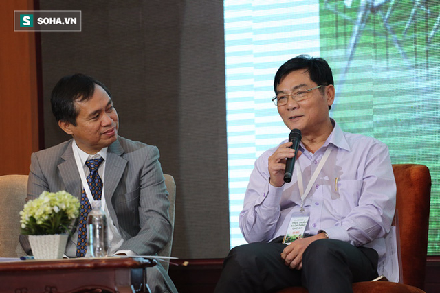 
Tiến sĩ Trần Quang Trung thảo luận tại hội thảo do Soha News tổ chức.
