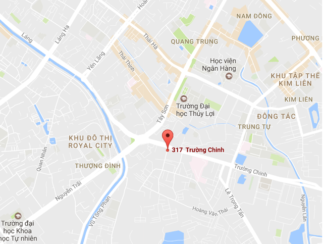 Dự án Khu phức hợp Khách sạn, trung tâm thương mại tại số 317 Trường Chinh tọa lạc trên mặt đường Trường Chính đoạn gần Ngã Tư Sở.