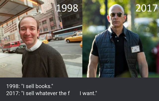 
1998: Tôi bán sách

2017: Tôi bán bất cứ thứ gì tôi muốn
