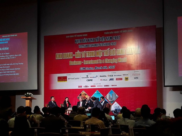 
Hội thảo Kịch bản Kinh tế Việt Nam 2017 do Thời báo Kinh tế Việt Nam tổ chức sáng 9/3 tại Tp.HCM
