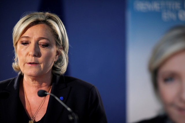 Ứng viên tổng thống Pháp Marine Le Pen. Ảnh: Reuters.