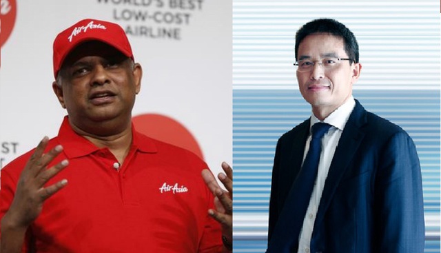 
CEO AirAsia Tony Fernandes (trái) CEO TMG Trần Trọng Kiên (phải)
