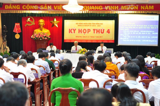 Quang cảnh kỳ họp thứ 4 HĐND tỉnh Đồng Nai khóa IX khai mạc sáng 5-7
