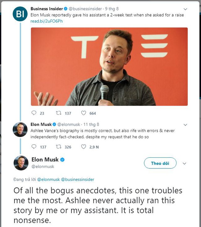 Musk chia sẻ về câu chuyện sa thải trợ lý trên Twitter