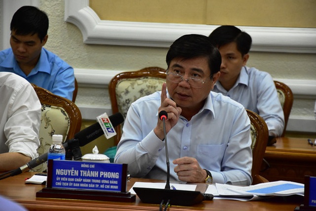 
Chủ tịch UBND TP HCM Nguyễn Thành Phong phát biểu tại cuộc họp ngày 5-9
