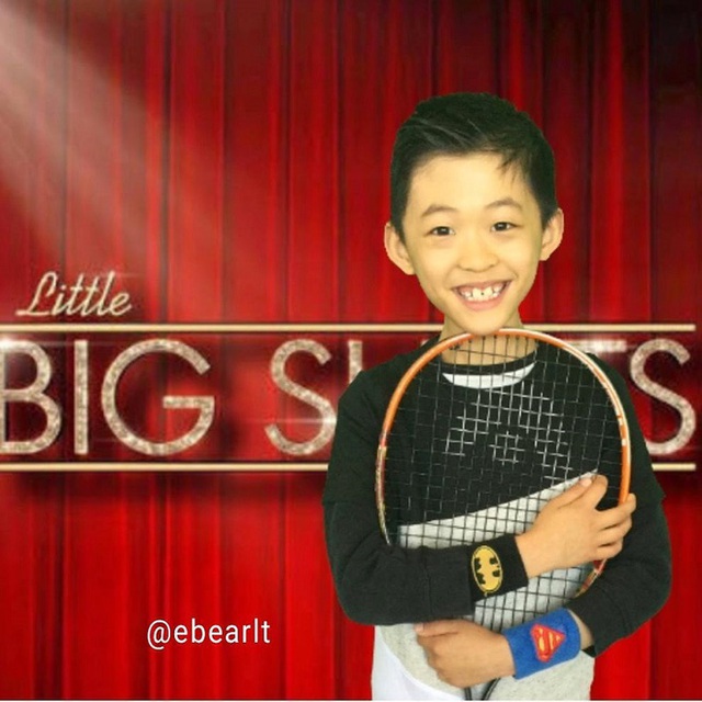 Hình ảnh của cậu bé Evan trên chương trình Little Big Shots phiên bản Australia.