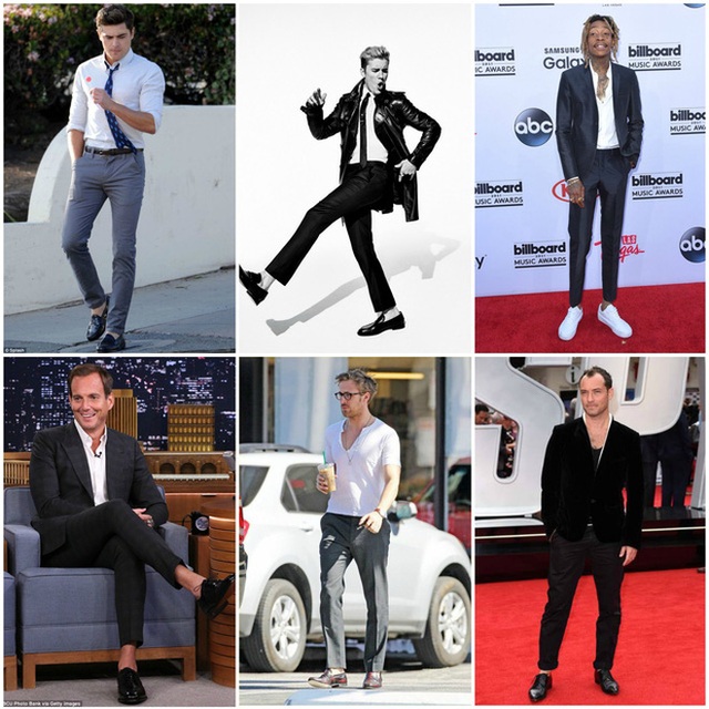 Nhiều ngôi sao nổi tiếng thế giới rất thích sockless style khi đi giày