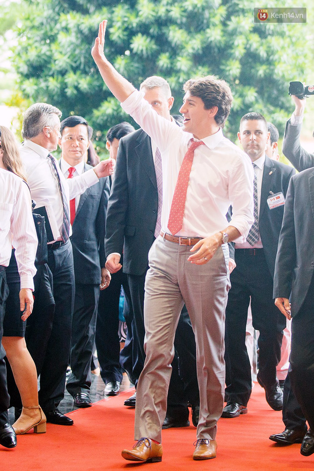 
Thủ tướng Canada đến giao lưu với sinh viên trường Tôn Đức Thắng (TPHCM). Ảnh: Hiển Đặng
