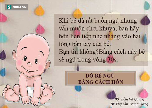 
Hôn cũng là một trong những cách dỗ bé dần đi vào giấc ngủ
