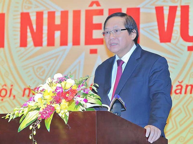 
Bộ trưởng Bộ TT&TT Trương Minh Tuấn phát biểu tại hội nghị. Ảnh: mic.gov.vn
