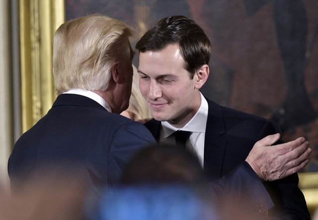 Kushner, 36 tuổi, được cho là người Tổng thống Trump tin tưởng trong các vấn đề đối ngoại. Ảnh: AFP.