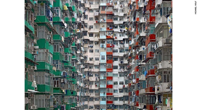 Nhà chung cư ở Hồng Kông - chụp trong bộ ảnh Architecture Density (Mật độ kiến trúc)