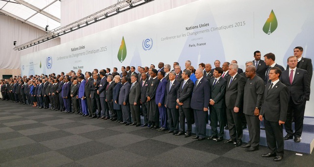 
Các nhà lãnh đạo thế giới nhất trí về điều khoản của Thỏa thuận chống Biến đổi Khí hậu Paris trong hội nghị năm 2015. Ảnh: Presidencia de la República Mexicana
