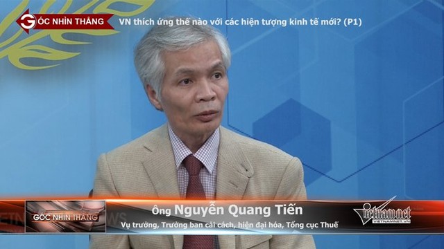 Ông Nguyễn Quang Tiến- Tổng cục Thuế chia sẻ tại Góc nhìn thẳng về thu thuế Uber, Facebook, Google