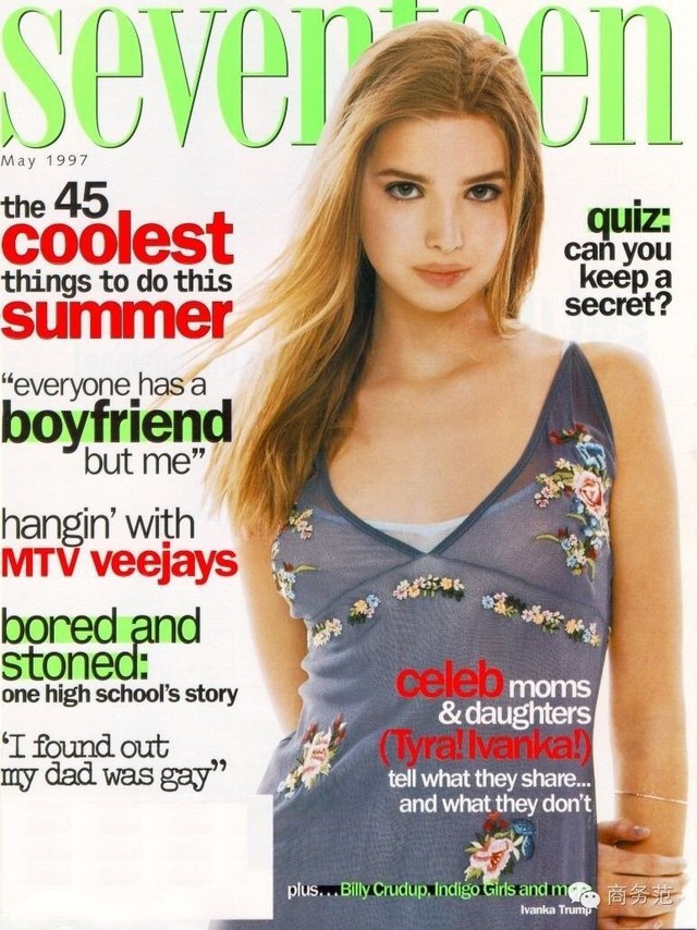  Ivanka trên bìa tạp chí Seventeen vào tháng 5/1997 khi mới 15 tuổi. Ảnh: Seventeen Magazine/Hearst Corporation 