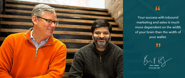 
CEO Brian Halligan và CTO Dhamesh Shah, đồng sáng lập, Giám đốc công nghệ của HubSpot.
