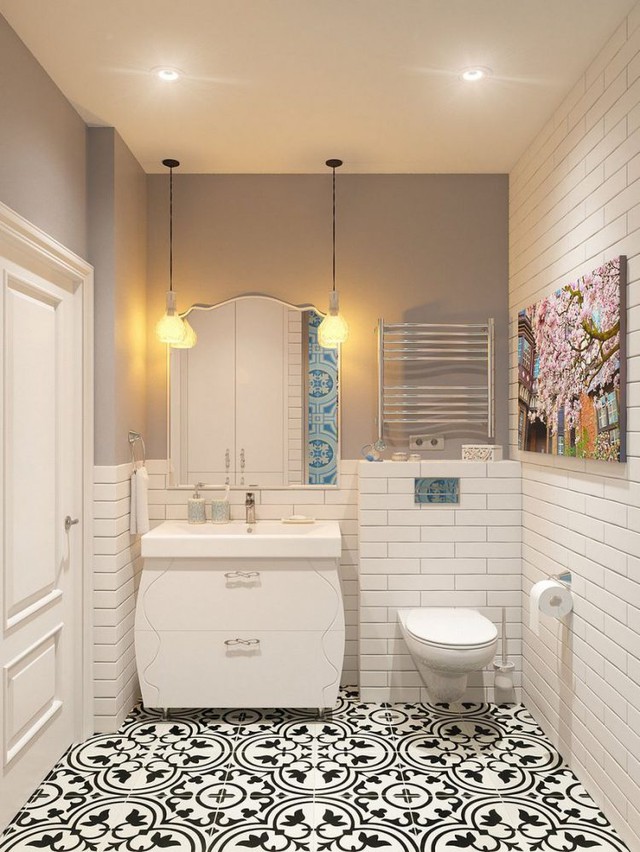 
Cũng với tông màu trắng chủ đạo, nhà vệ sinh được thiết kế rộng và rất tiện nghi.

 
