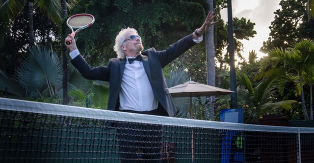 
Tennis là đam mê của tỷ phú Richard Branson.
